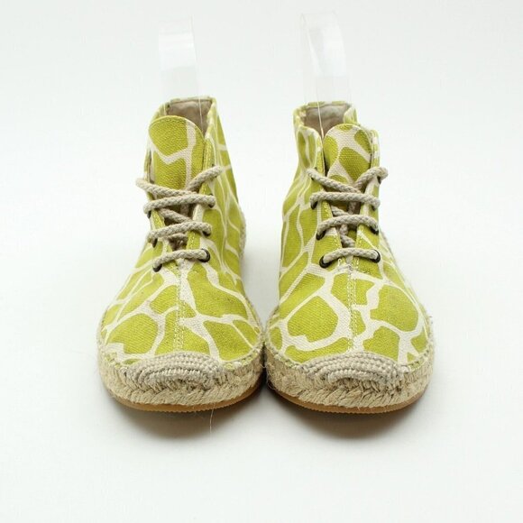 BETTYE MULLER Womens Lime Green Animal Print Espadrille Shoes - Picture 3 of 12